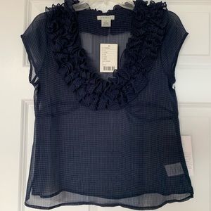 Urban Outfitters Vneck Ruffle Blouse, Size S
